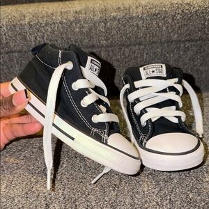 Converse Kids Black and White Low Top Sneakers